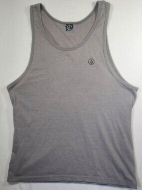 Volcom Mens Stone Logo Tank Top Heather Grey Sleeveless Shirt Size M